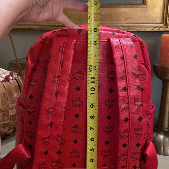 MCM Visetos Stark Red Backpack (Large) - Picture 12 of 16
